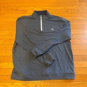 Rhoback Navy and Gray Quarter-Zip Pullover